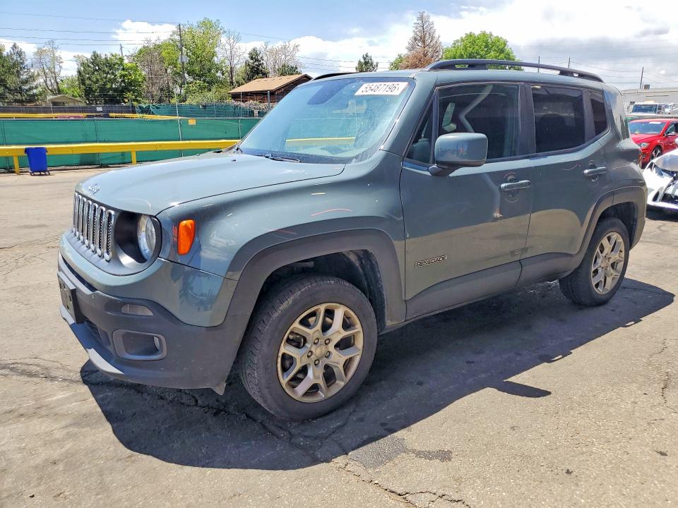 2017 Jeep Renegade VIN ZACCJBBB1HPG27896 COPART salvage auction — REAR END, CO - PUBLIC - SALVAGE TITLE (P), sold $3,550 on 2026-07-02 (photo 1)