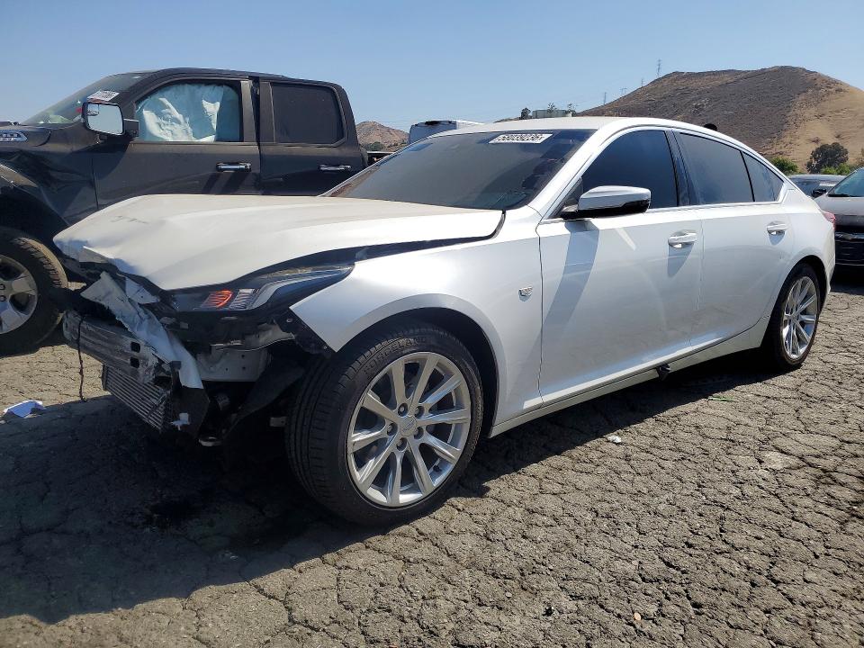 2021 Cadillac Ct5 VIN 1G6DM5RK7M0116005 COPART salvage auction — FRONT END, Ca - Cert Of Title Or Salvage Acq (P), sold $3,750 on 2026-07-09 (photo 1)