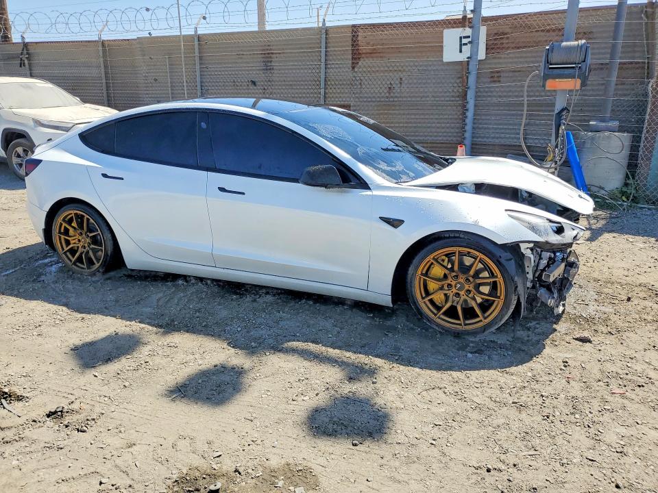 2022 Tesla Model 3 VIN 5YJ3E1EA7NF167664 COPART salvage auction — FRONT END, Ca - Salvage Certificate, sold $6,100 on 2026-07-08 (photo 4)