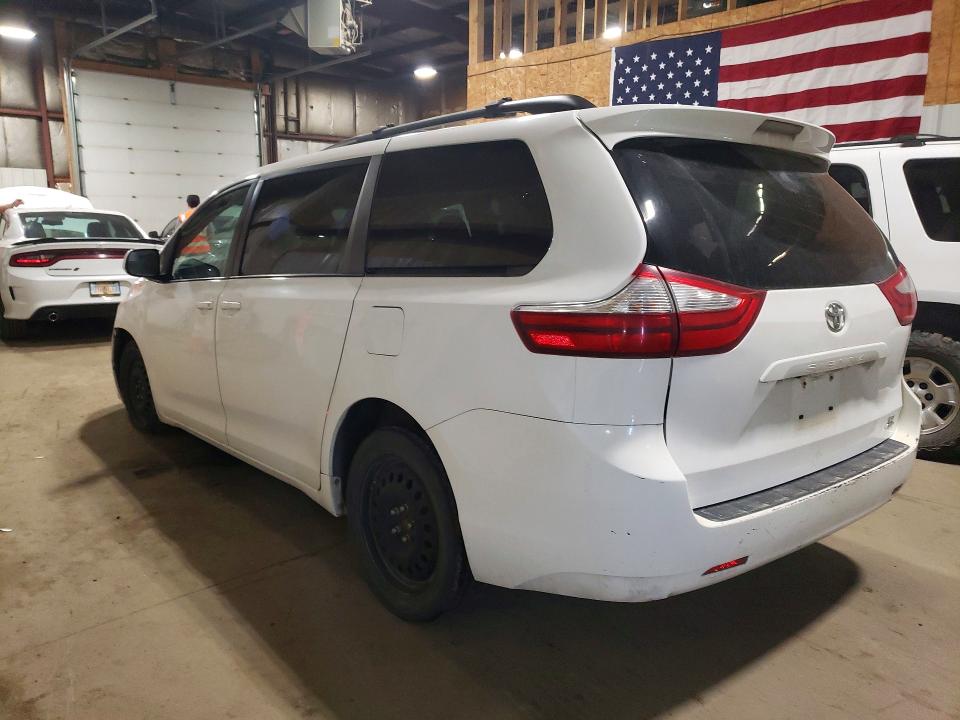 2015 Toyota Sienna VIN 5TDJK3DCXFS105770 COPART salvage auction — FRONT END, Ak - Bill Of Sale- Salvage, sold $1,400 on 2026-08-04 (photo 2)