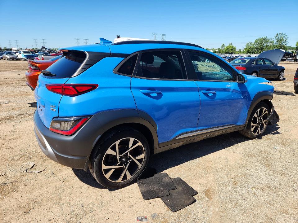 2022 Hyundai VIN KM8K5CA36NU790811 COPART salvage auction — FRONT END, Il - Salvage Certificate, sold $2,650 on 2026-07-28 (photo 3)