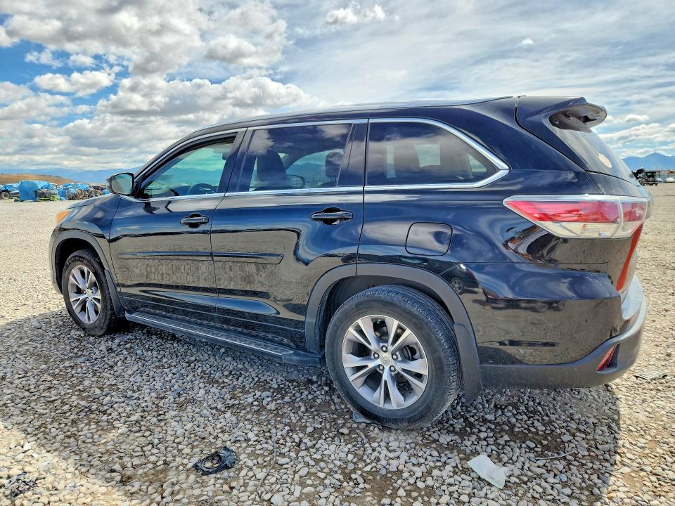 2014 Toyota Highlander VIN 5TDJKRFH6ES061857 COPART salvage auction — MINOR DENT/SCRATCHES, Ut - Certificate Of Title, sold $8,000 on 2026-07-24 (photo 2)