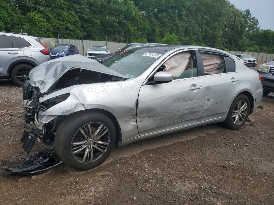 2013 Infiniti G VIN JN1CV6AR5DM764149 COPART salvage auction — FRONT END, Pa - Cert Of Salv-R=Reconstructed, sold $15 on 2026-07-06 (photo 1)