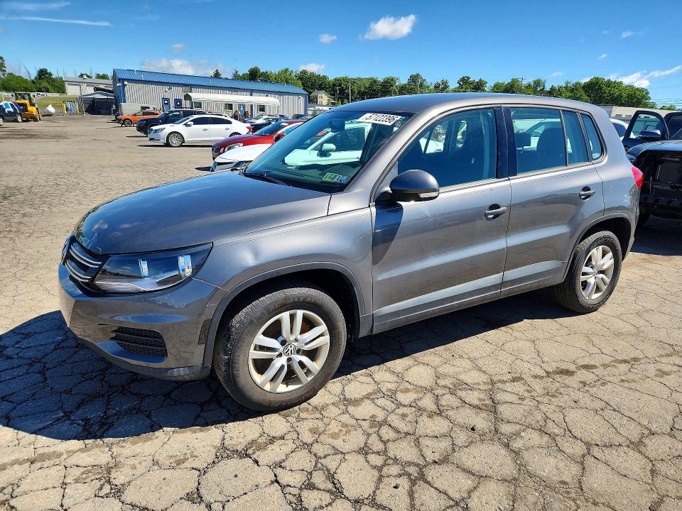 2012 Volkswagen Tiguan VIN WVGBV7AX2CW005034 COPART salvage auction — FRONT END, Pa - Cert Of Title, sold $525 on 2026-07-10 (photo 1)