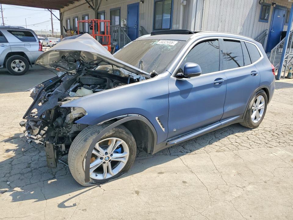 2020 BMW X3 VIN 5UXTY3C04LLU70178 COPART salvage auction — FRONT END, Ca - Salvage Certificate, sold $1,500 on 2026-07-27 (photo 1)