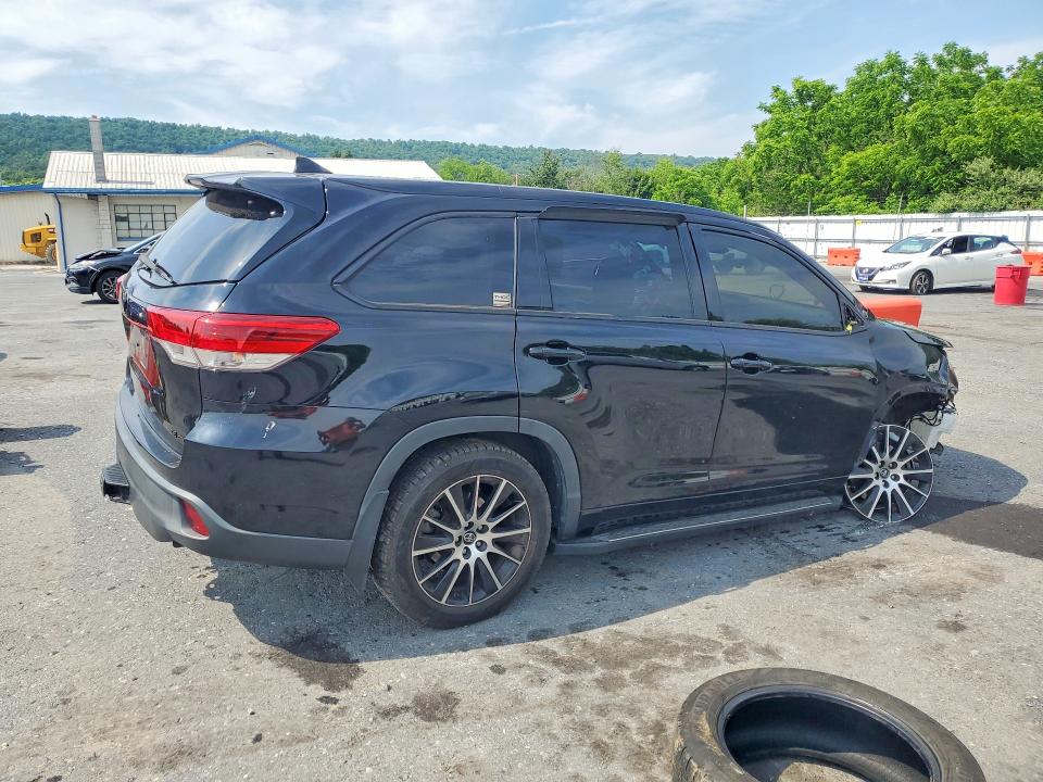 2018 Toyota Highlander VIN 5TDJZRFH7JS560320 COPART salvage auction — FRONT END, Pa - Certificate Of Salvage, sold $5,500 on 2026-07-14 (photo 3)
