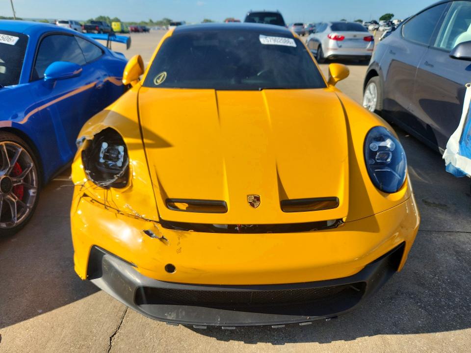 2022 Porsche 911 VIN WP0AC2A99NS270649 COPART salvage auction — FRONT END, Md - Cert Of Salvage > 75% Damage (P), sold $115,000 on 2026-07-02 (photo 5)