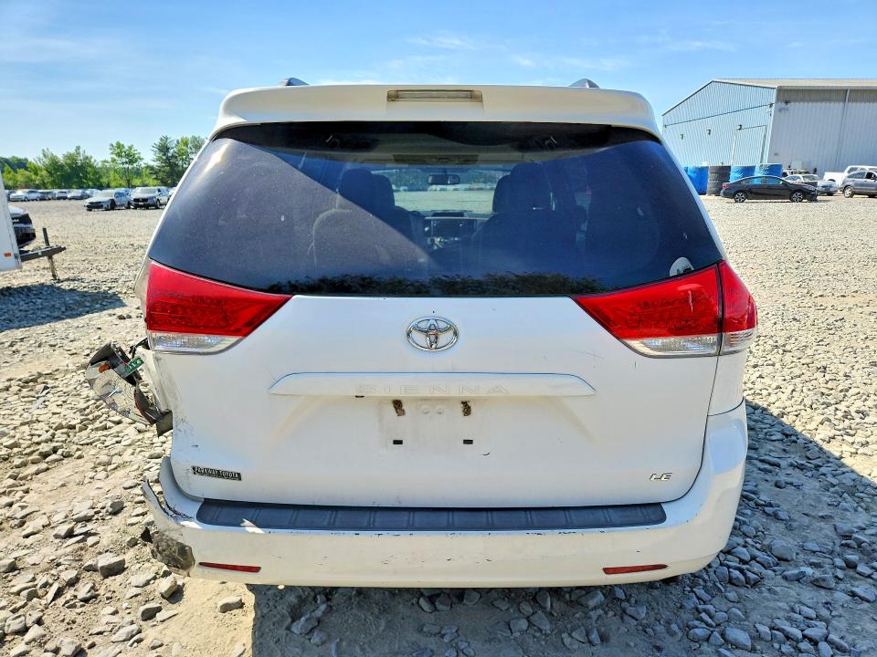 2012 Toyota Sienna VIN 5TDKK3DC2CS185064 COPART salvage auction — REAR END, Nj - Cert Of Title-Salvage, sold $850 on 2026-07-15 (photo 6)