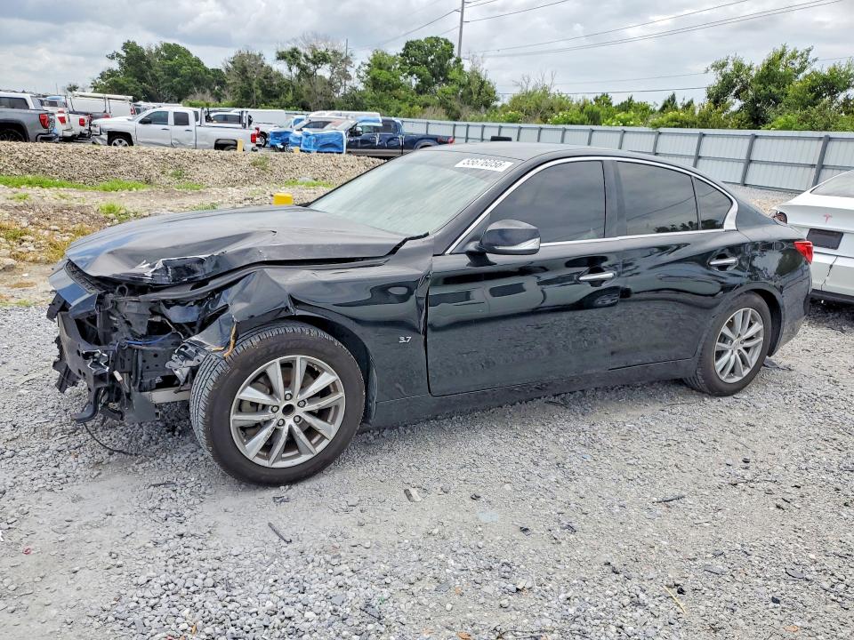 2014 Infiniti Q50 VIN JN1BV7AP1EM682467 COPART salvage auction — FRONT END, Fl - Cert Of Title Slvg Rebuildable, sold $750 on 2026-07-31 (photo 1)