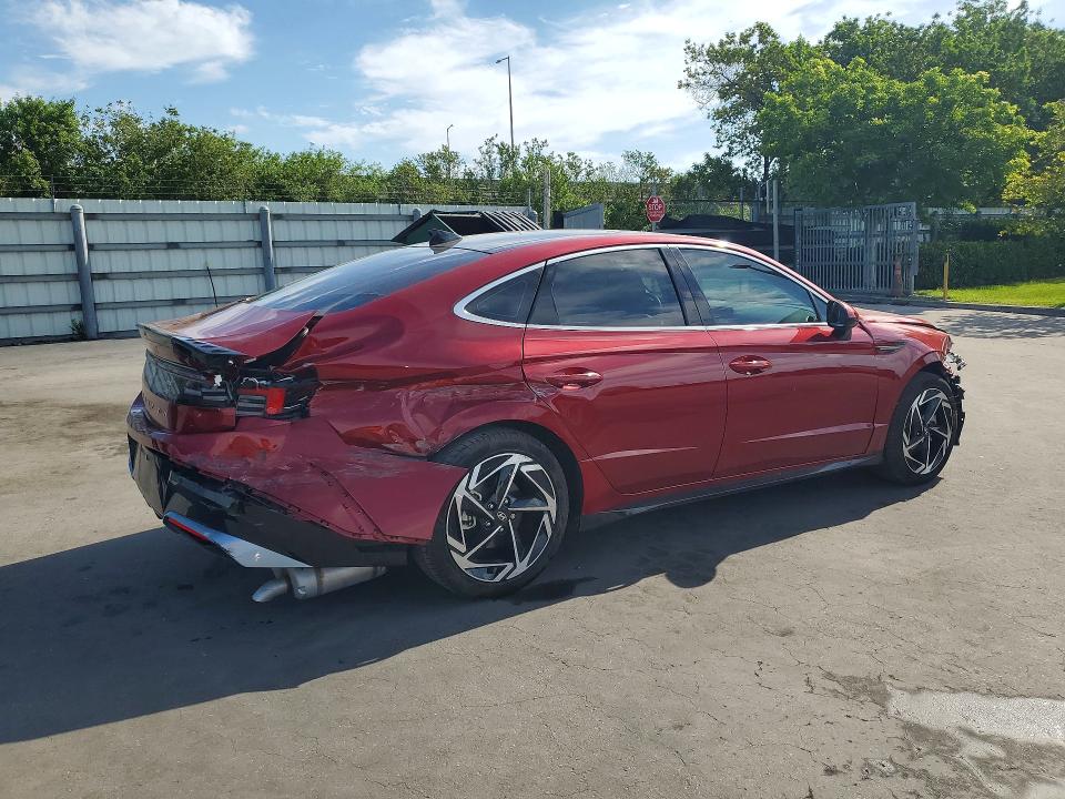 2024 Hyundai Sonata VIN KMHL14JA8RA417264 COPART salvage auction — FRONT END, Fl - Certificate Of Destruction, sold $10 on 2026-07-22 (photo 3)