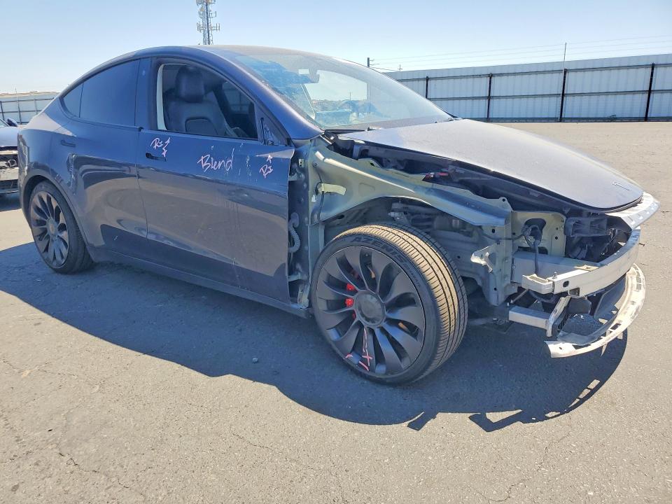 2022 Tesla Model y VIN 7SAYGDEF8NF394118 COPART salvage auction — FRONT END, Ca - Salvage Certificate, sold $10,700 on 2026-07-16 (photo 4)