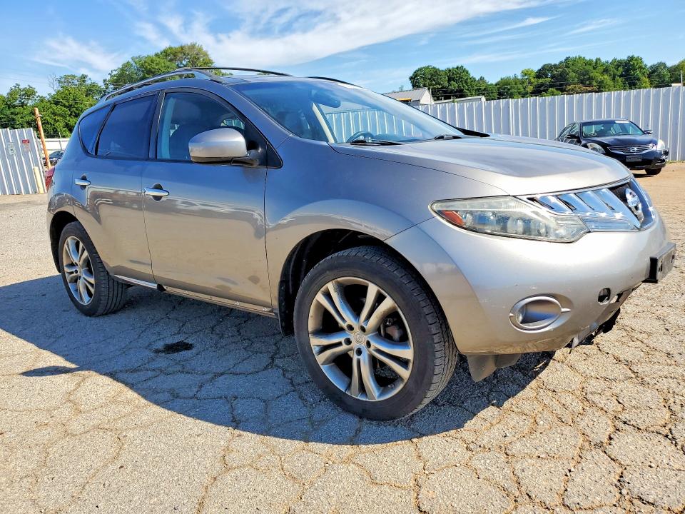 2010 Nissan Murano VIN JN8AZ1MW0AW127302 COPART salvage auction — FRONT END, VA - CERT OF TITLE - SALVAGE, sold $300 on 2026-07-10 (photo 4)