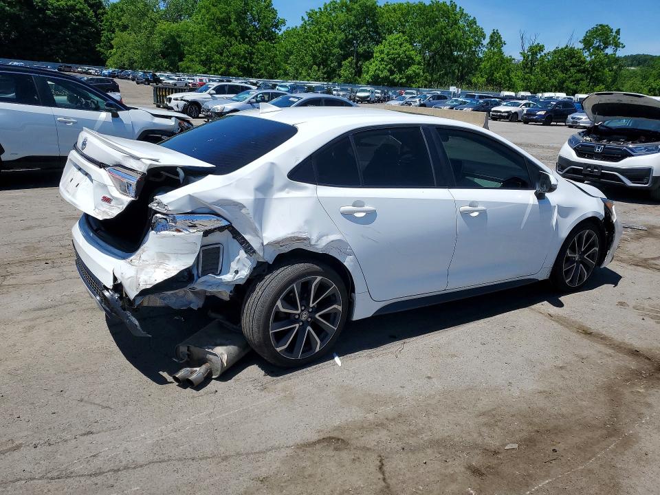 2020 Toyota Corolla VIN JTDP4RCEXLJ011536 COPART salvage auction — REAR END, Ny - Mv-907A Salvage Certificate, sold $4,700 on 2026-07-14 (photo 3)