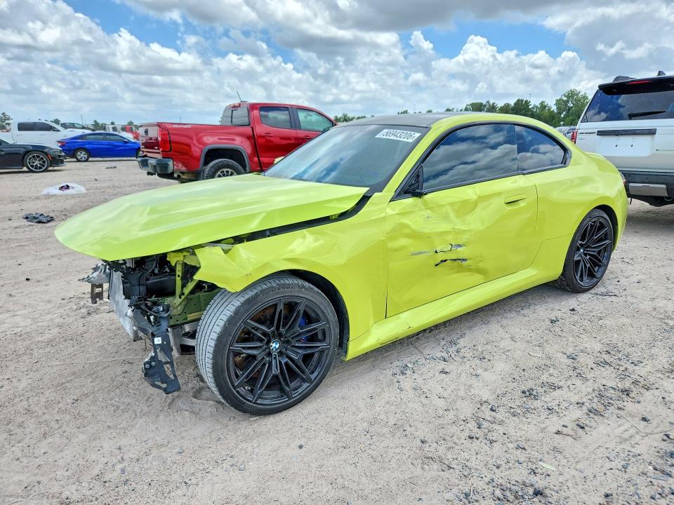 2026 BMW M2 VIN 3MF23DM03T8F98643 COPART salvage auction — FRONT END, TX - SALVAGE VEHICLE TITLE, sold $24,700 on 2026-07-24 (photo 1)