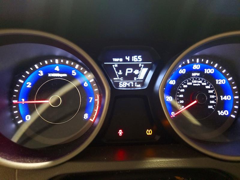 2016 Hyundai Elantra VIN KMHDH4AE2GU544137 COPART salvage auction — FRONT END, Pa - Certificate Of Salvage, sold $1,300 on 2026-07-10 (photo 9)
