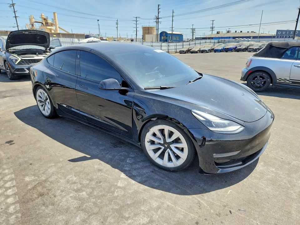 2022 Tesla Model 3 VIN 5YJ3E1EB7NF185073 COPART salvage auction — SIDE, Ca - Salvage Certificate, sold $6,700 on 2026-07-13 (photo 4)