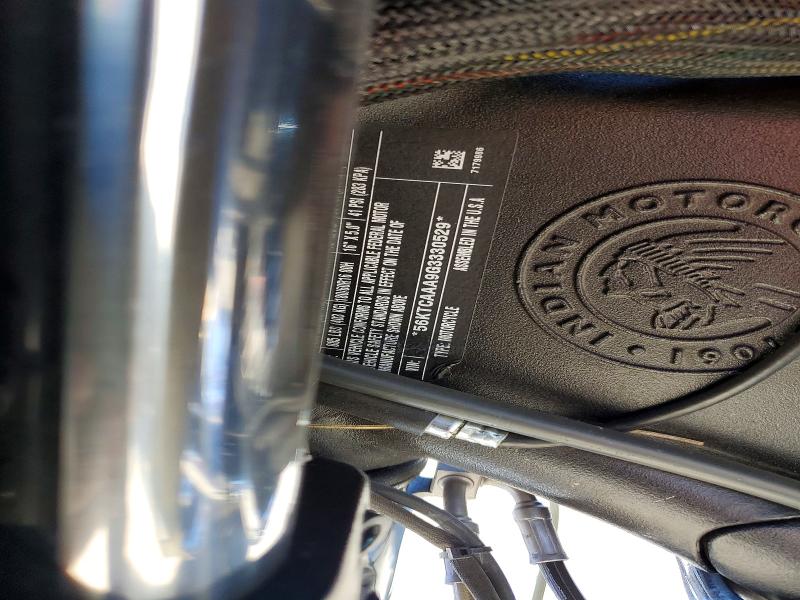 2016 Indian motorcycle co. Chieftain VIN 56KTCAAA9G3330529 COPART salvage auction — FRONT END, CA - SALVAGE CERTIFICATE, sold $2,550 on 2026-07-09 (photo 9)