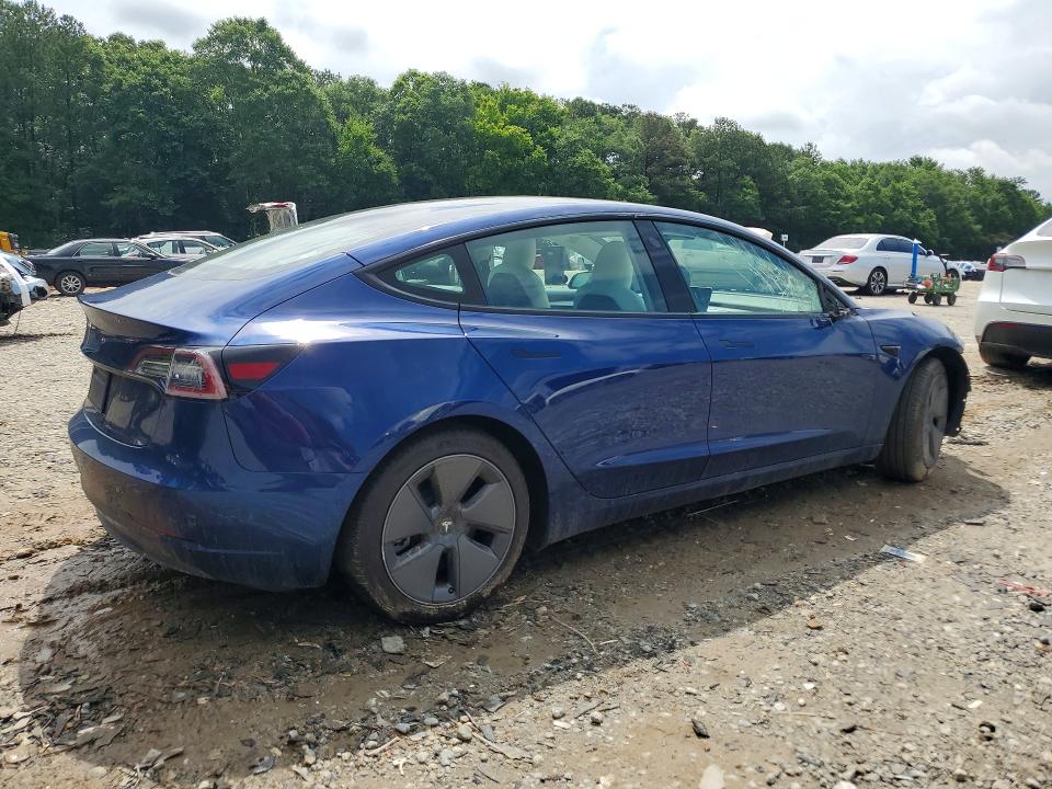 2021 Tesla Model 3 VIN 5YJ3E1EA8MF057088 COPART salvage auction — FRONT END, GA - CERT OF TITLE-SALVAGE, sold $6,600 on 2026-07-28 (photo 3)