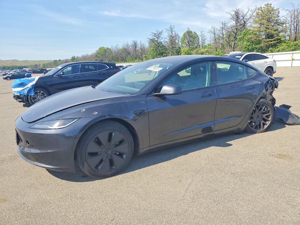 2025 Tesla Model 3 VIN 5YJ3E1EA6SF022319 COPART salvage auction — REAR END, Ny - Mv-907A Salvage Certificate, sold $9,200 on 2026-07-15 (photo 1)