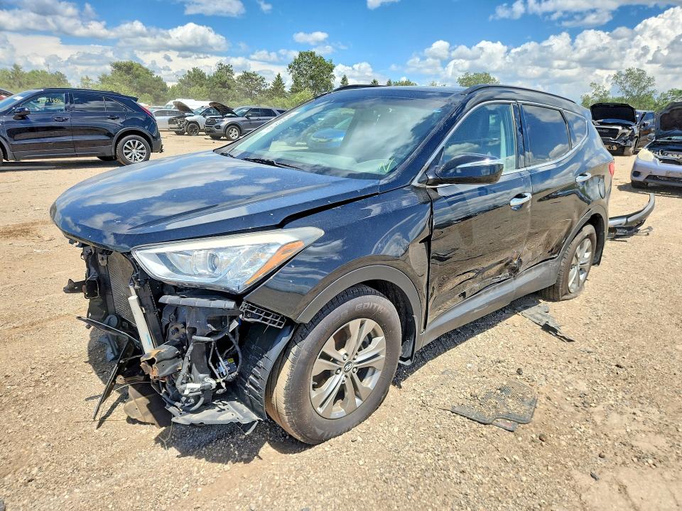 2014 Hyundai Santa fe VIN 5XYZU3LB3EG136103 COPART salvage auction — FRONT END, Il - Salvage Certificate, sold $1,600 on 2026-07-28 (photo 1)