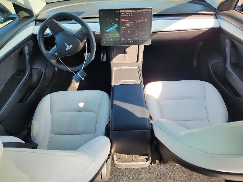 2021 Tesla VIN 5YJ3E1EC0MF000725 COPART salvage auction — FRONT END, CA - SALVAGE CERTIFICATE, sold $8,300 on 2026-08-03 (photo 8)