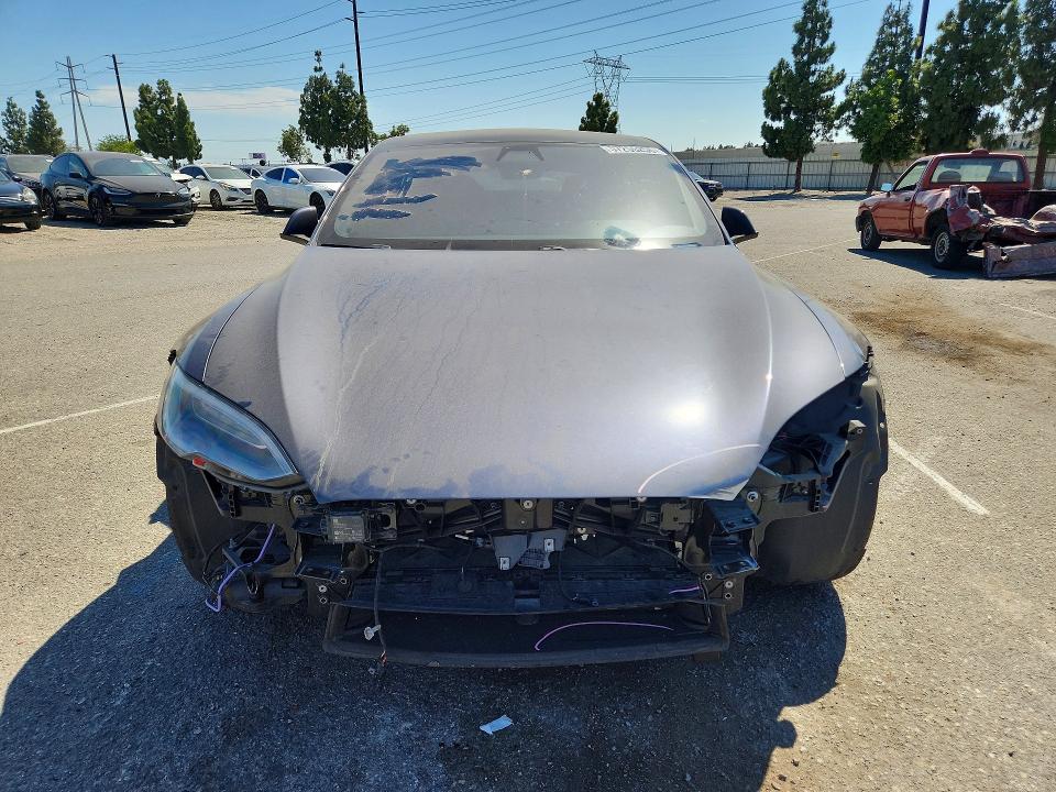 2021 Tesla Model s VIN 5YJSA1E56MF443275 COPART salvage auction — REAR END, Ca - Salvage Certificate, sold $13,600 on 2026-07-02 (photo 5)
