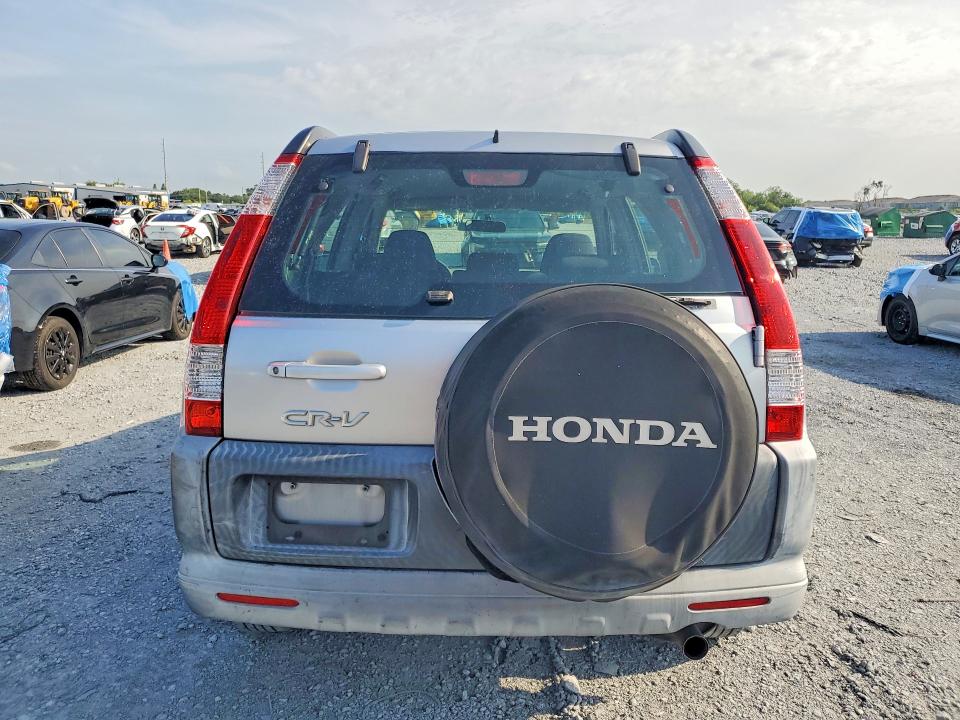 2005 Honda Cr-v VIN JHLRD68555C018677 COPART salvage auction — Burn Engine, Fl - Certificate Of Destruction, sold $1,050 on 2026-07-10 (photo 6)