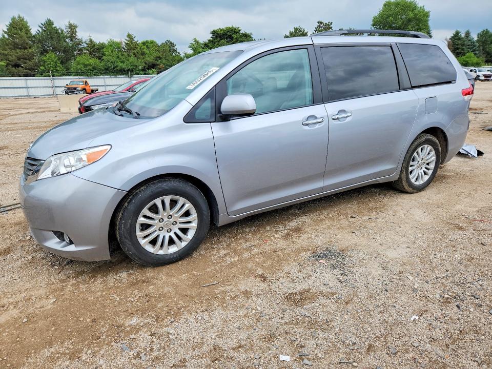 2014 Toyota Sienna VIN 5TDYK3DC2ES496877 COPART salvage auction — FRONT END, Il - Salvage Certificate, sold $4,250 on 2026-07-14 (photo 1)