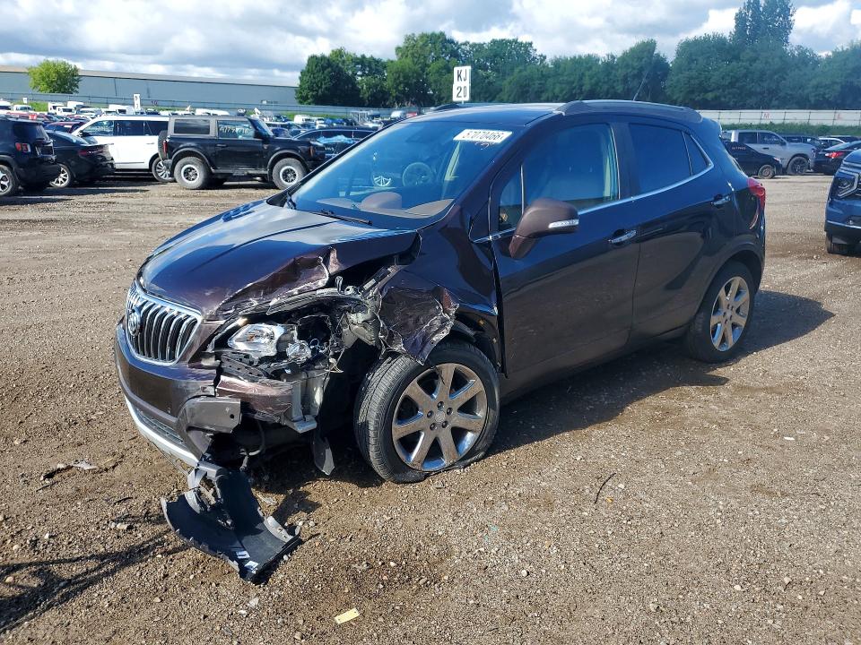 2014 Buick Encore VIN KL4CJHSB4EB625711 COPART salvage auction — FRONT END, Mi - Certificate Of Title, sold $600 on 2026-07-15 (photo 1)