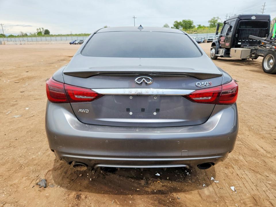 2018 Infiniti Q50 VIN JN1FV7ARXJM700025 COPART salvage auction — FRONT END, Co - Cert Of Title-Rebuilt Salvage, sold $3,950 on 2026-08-03 (photo 6)