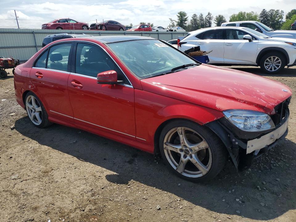 2010 Mercedes-benz C class VIN WDDGF8BB8AF415162 COPART salvage auction — FRONT END, PA - CERTIFICATE OF SALVAGE, sold $525 on 2026-08-11 (photo 4)