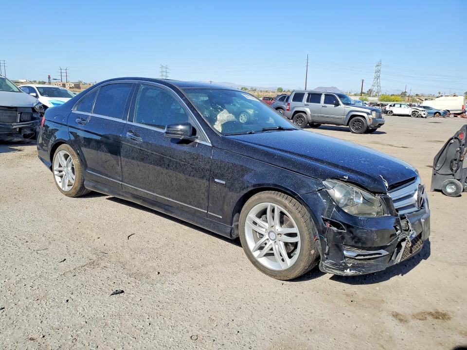 2012 Mercedes-benz C-klasse VIN WDDGF4HB7CA637448 COPART salvage auction — MECHANICAL, Az - Cert Of Title - Salvage, sold $250 on 2026-08-14 (photo 4)