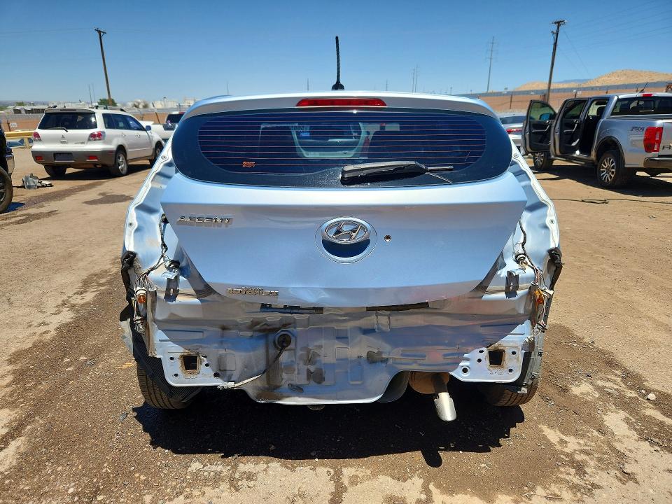 2013 Hyundai Accent VIN KMHCT5AE6DU082533 COPART salvage auction — REAR END, Nm - Cert Of Title-Salvage, sold $1,250 on 2026-07-13 (photo 6)