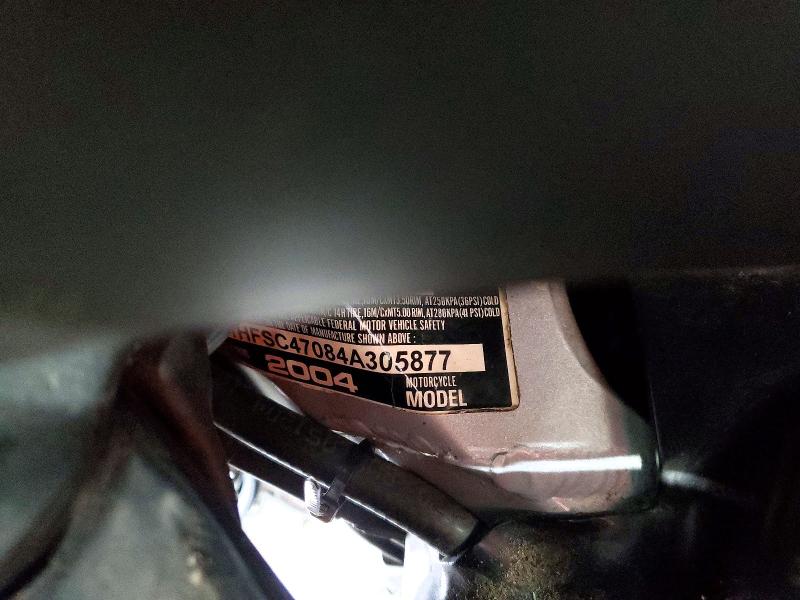 2004 Honda Gl1800 VIN 1HFSC47084A305877 COPART salvage auction — MINOR DENT/SCRATCHES, Ny - Mv-907A Salvage Certificate, sold $1,600 on 2026-07-08 (photo 9)