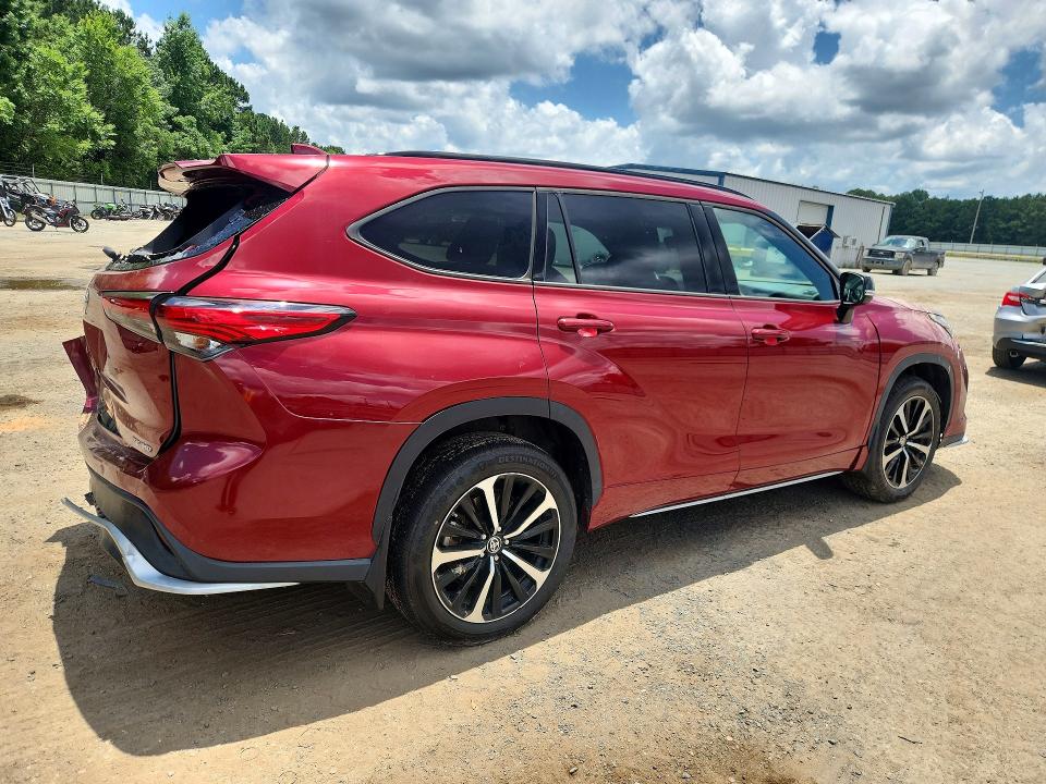 2021 Toyota Highlander VIN 5TDLZRBH7MS158283 COPART salvage auction — ALL OVER, LA - CERT OF TITLE-SALVAGE, sold $250 on 2026-07-16 (photo 3)
