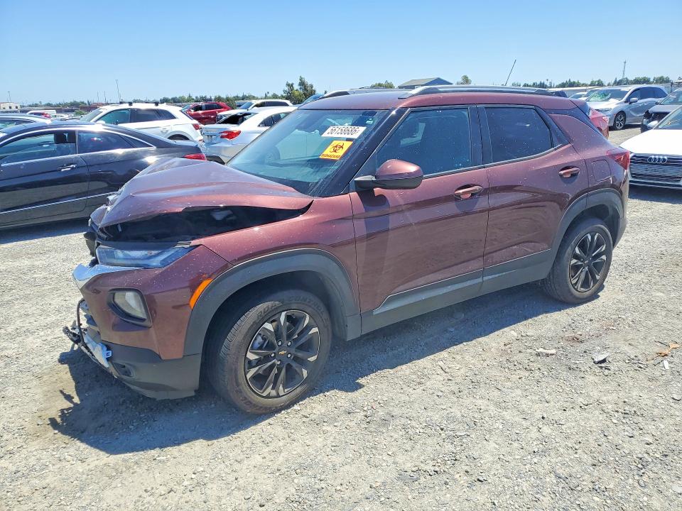 2022 Chevrolet Trailblazer VIN KL79MRSL5NB125656 COPART salvage auction — FRONT END, Ca - Salvage Certificate, sold $1,050 on 2026-07-07 (photo 1)