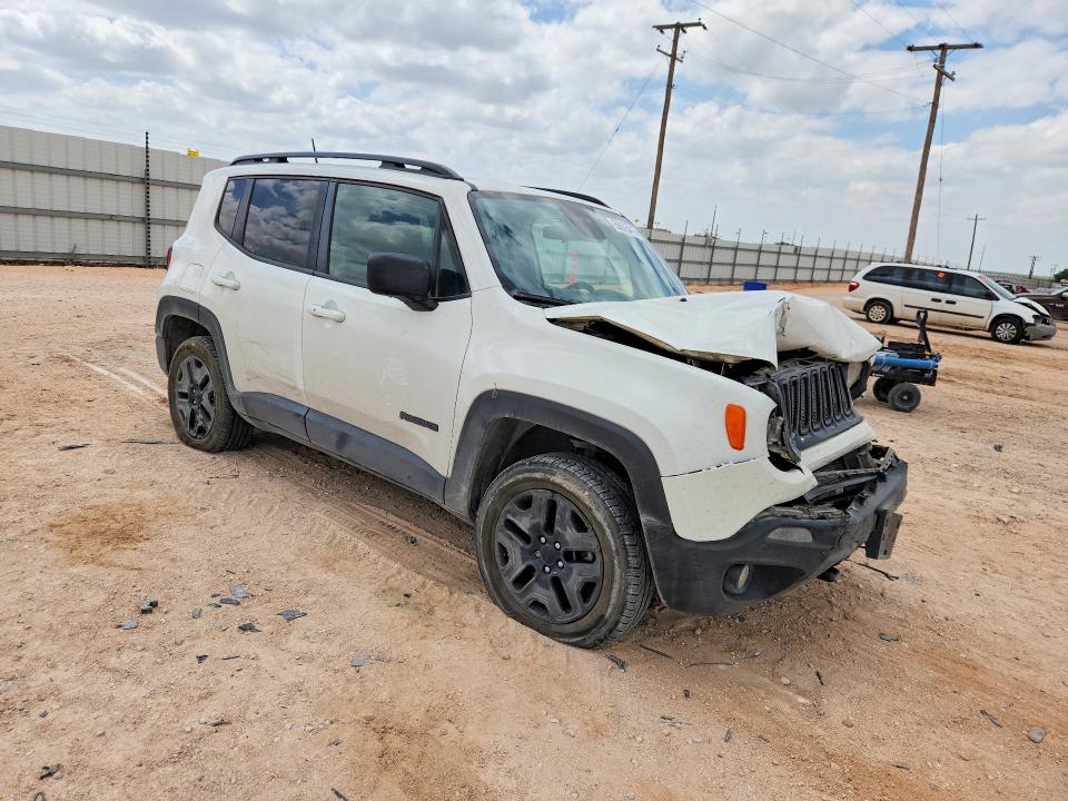 2018 Jeep Renegade VIN ZACCJBAB0JPJ14594 COPART salvage auction — FRONT END, Tx - Salvage Vehicle Title, sold $1,400 on 2026-07-08 (photo 4)