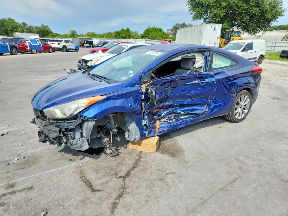 2013 Hyundai Elantra VIN KMHDH6AE8DU019834 COPART salvage auction — FRONT END, Fl - Cert Of Title Slvg Rebuildable, sold $375 on 2026-07-14 (photo 1)