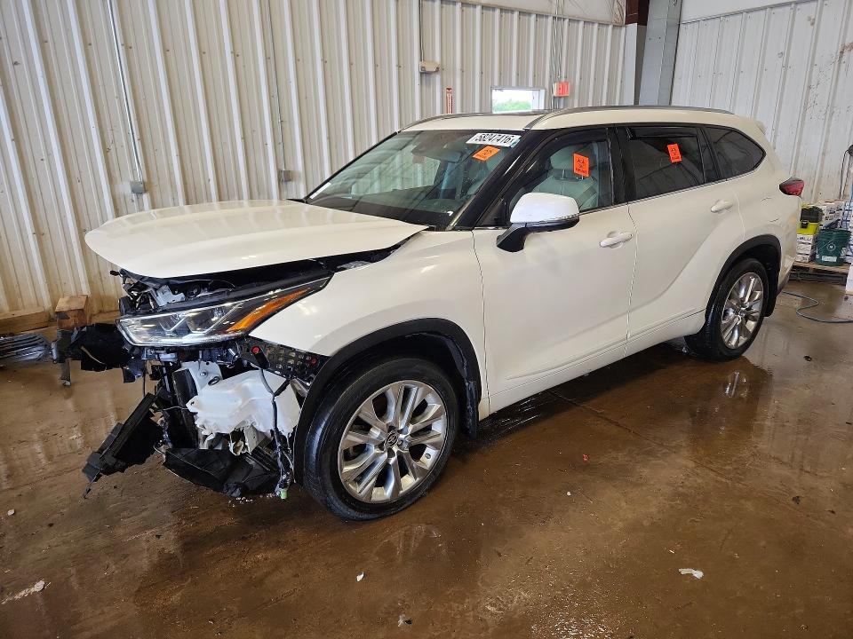 2020 Toyota Highlander VIN 5TDDZRBH1LS006261 COPART salvage auction — FRONT END, Wi - Junked Vehicle Bill Of Sale, sold $12,100 on 2026-07-13 (photo 1)