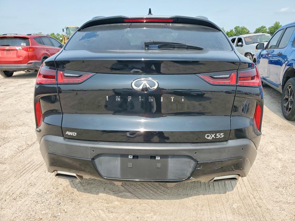 2024 Infiniti Qx55 VIN 3PCAJ5JR0RF107561 COPART salvage auction — FRONT END, Tx - Salvage Vehicle Title, sold $10,700 on 2026-07-02 (photo 6)