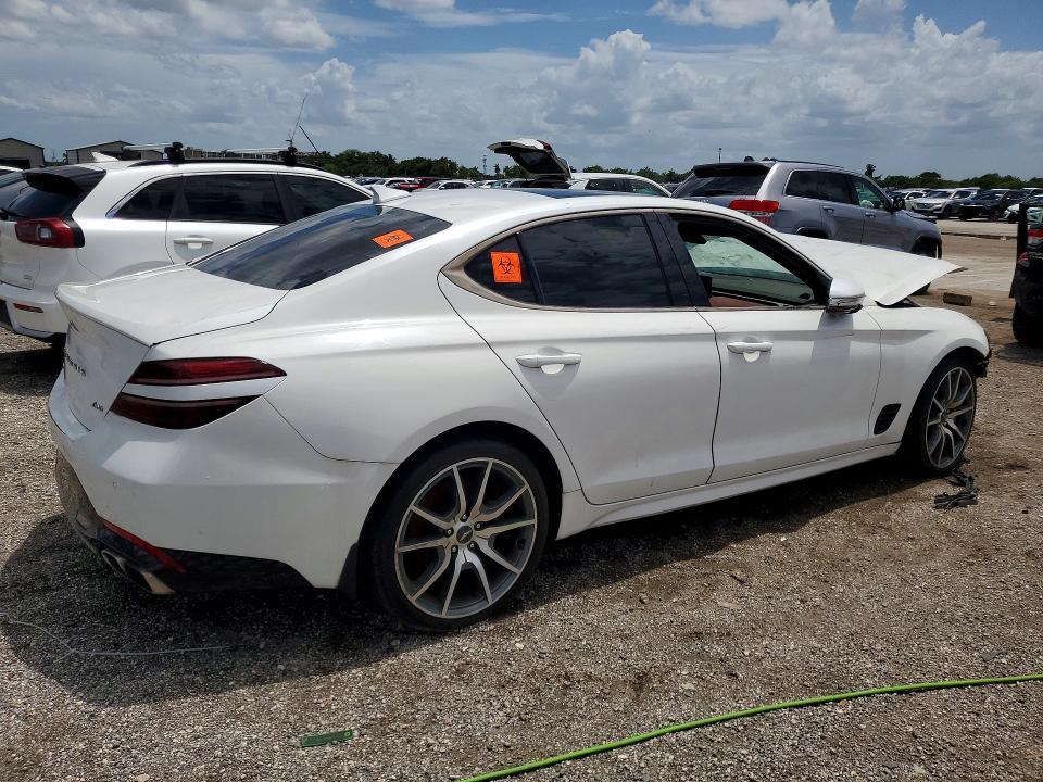 2023 Genesis G70 VIN KMTG34TA9PU120207 COPART salvage auction — FRONT END, IN - CERTIFICATE OF TITLE, sold $1,250 on 2026-07-23 (photo 3)