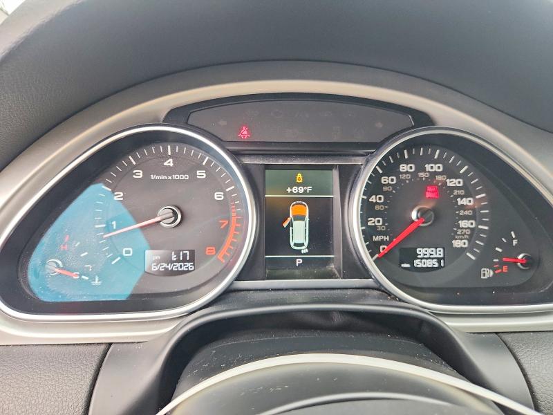 2012 Audi Q7 VIN WA1LGAFE4CD009647 COPART salvage auction — REAR END, Il - Salvage Certificate, sold $700 on 2026-07-23 (photo 9)