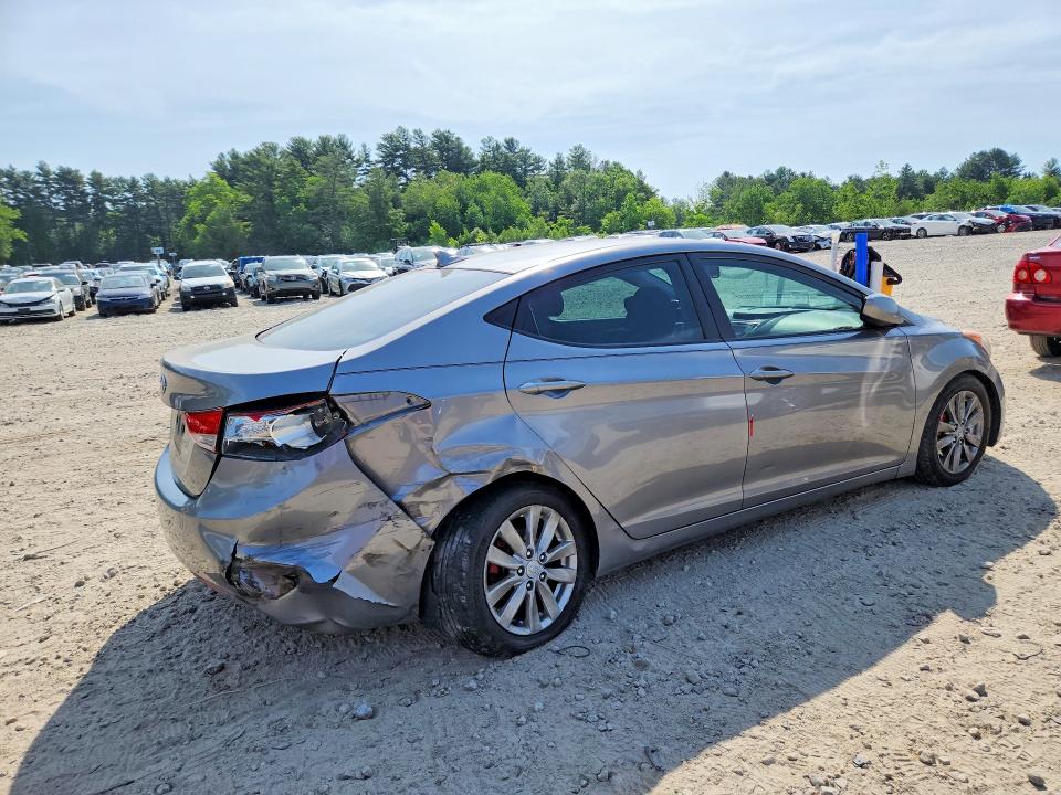 2011 Hyundai Elantra VIN KMHDH4AE1BU080573 COPART salvage auction — REAR END, Ma - Cert Of Title-Reconstrctd Coll, sold $425 on 2026-07-02 (photo 3)