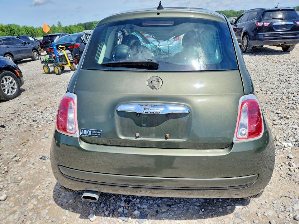 2012 Fiat 500 VIN 3C3CFFAR0CT254511 COPART salvage auction — ROLLOVER, Mi - Certificate Of Title, sold $450 on 2026-08-13 (photo 6)