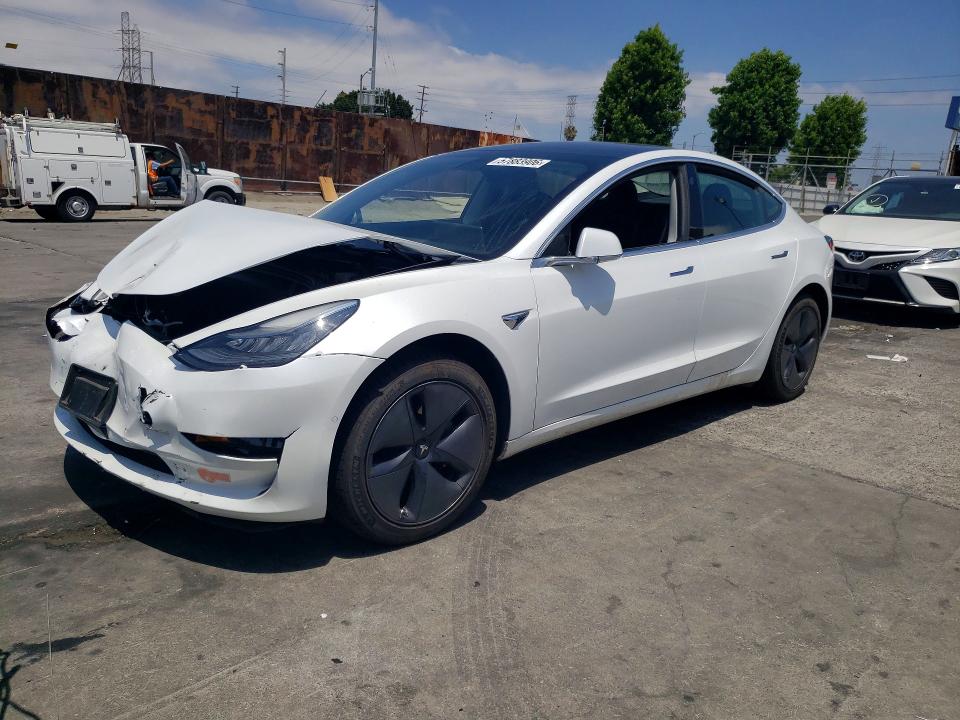 2019 Tesla Model 3 VIN 5YJ3E1EA2KF483601 COPART salvage auction — FRONT END, Ca - Salvage Certificate, sold $6,700 on 2026-07-15 (photo 1)