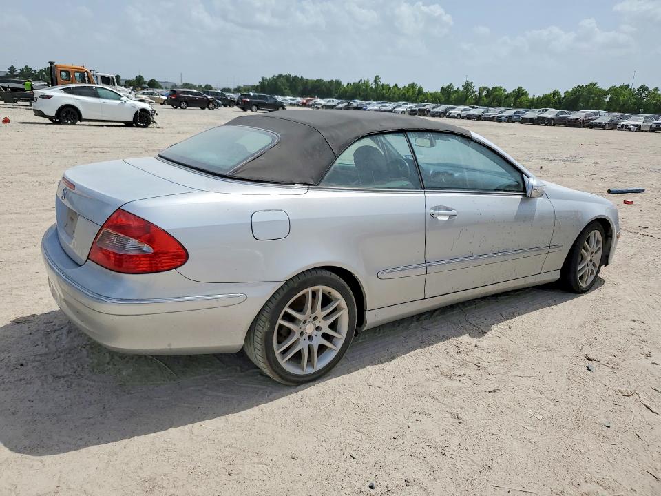 2008 Mercedes-benz Clk-klasse VIN WDBTK56F48F243799 COPART salvage auction — WATER/FLOOD, Tx - Salvage Title-Flood Damage, sold $275 on 2026-07-10 (photo 3)