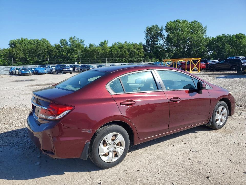 2013 Honda Civic VIN 19XFB2F52DE040676 COPART salvage auction — SIDE, Ia - Cert Of Title-Salvage Title, sold $2,050 on 2026-07-10 (photo 3)