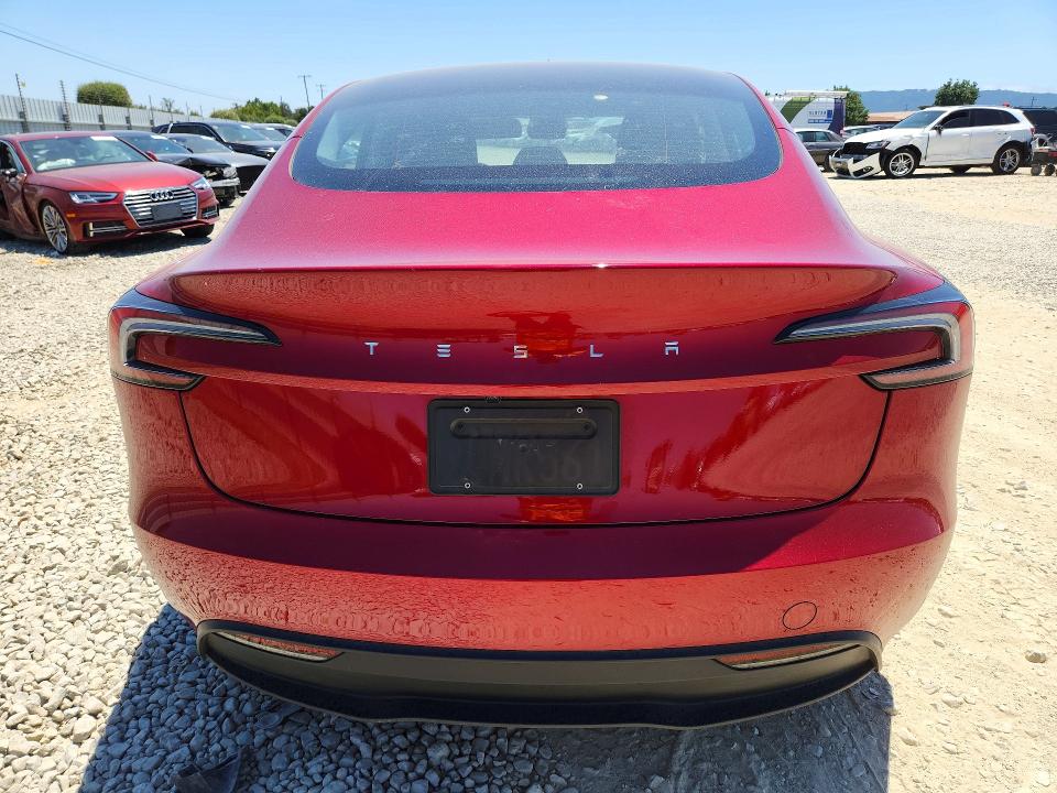 2025 Tesla Model 3 VIN 5YJ3E1EA8SF046444 COPART salvage auction — FRONT END, CA - SALVAGE CERTIFICATE, sold $14,700 on 2026-07-23 (photo 6)