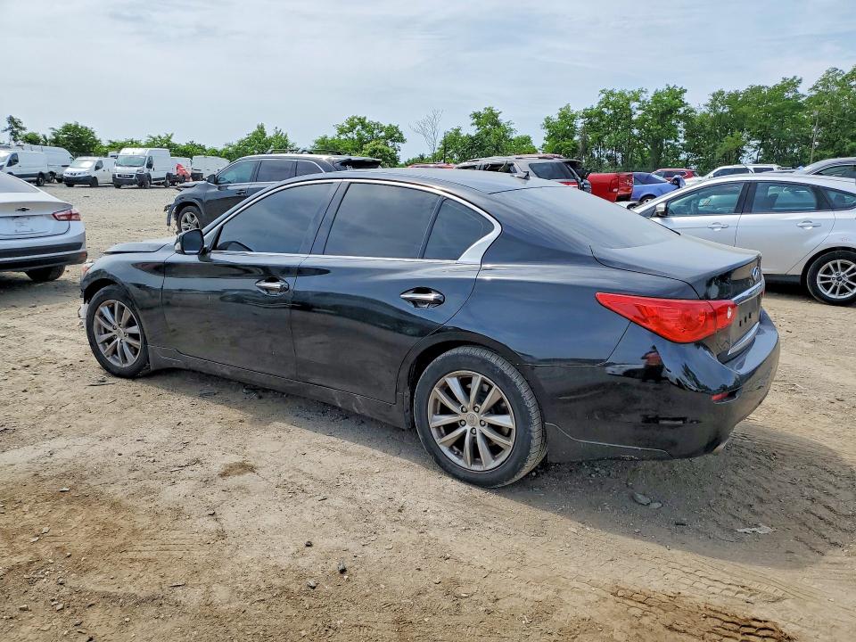 2015 Infiniti Q50 VIN JN1BV7AR8FM409030 COPART salvage auction — FRONT END, Md - Cert Of Salvage < 75% Damage, sold $375 on 2026-07-21 (photo 2)