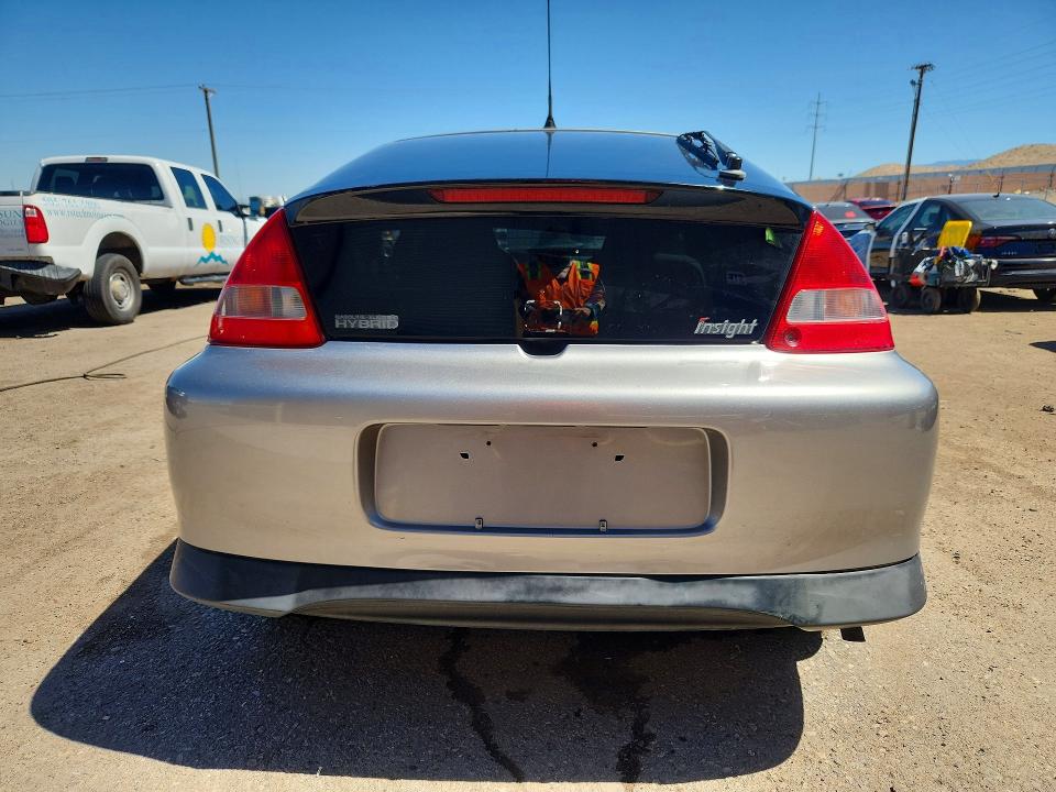 2000 Honda Insight VIN JHMZE1376YT000245 COPART salvage auction — FRONT END, Nm - Cert Of Title-Salvage, sold $200 on 2026-07-13 (photo 6)